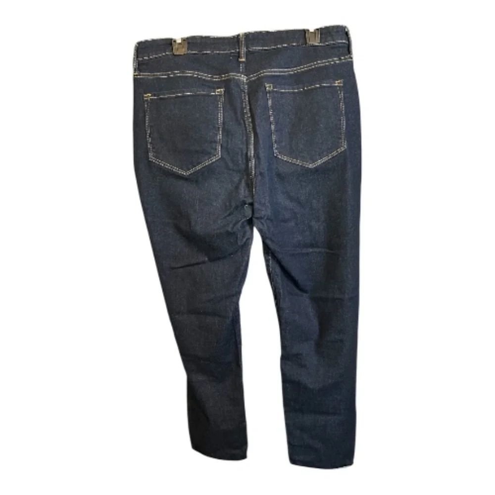 EUC Old Navy dark wash Rockstar super skinny high-rise jeans – size 14 - Picture 4 of 6